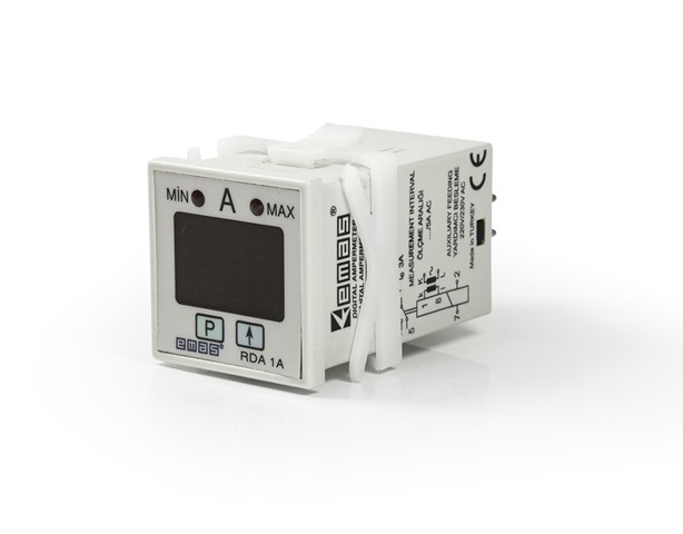RD Series 8 Pins 230VAC 1CO 5A (rezistif) Digital Ampermeter Panelmeter